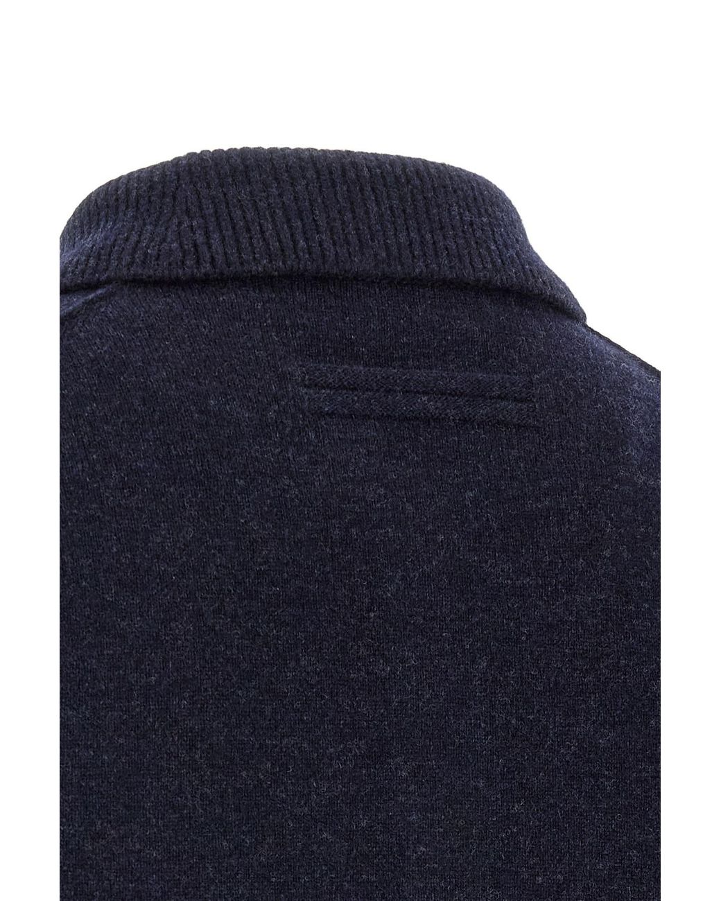 Zegna Blue Wool And Cashmere Polo Shirt for men