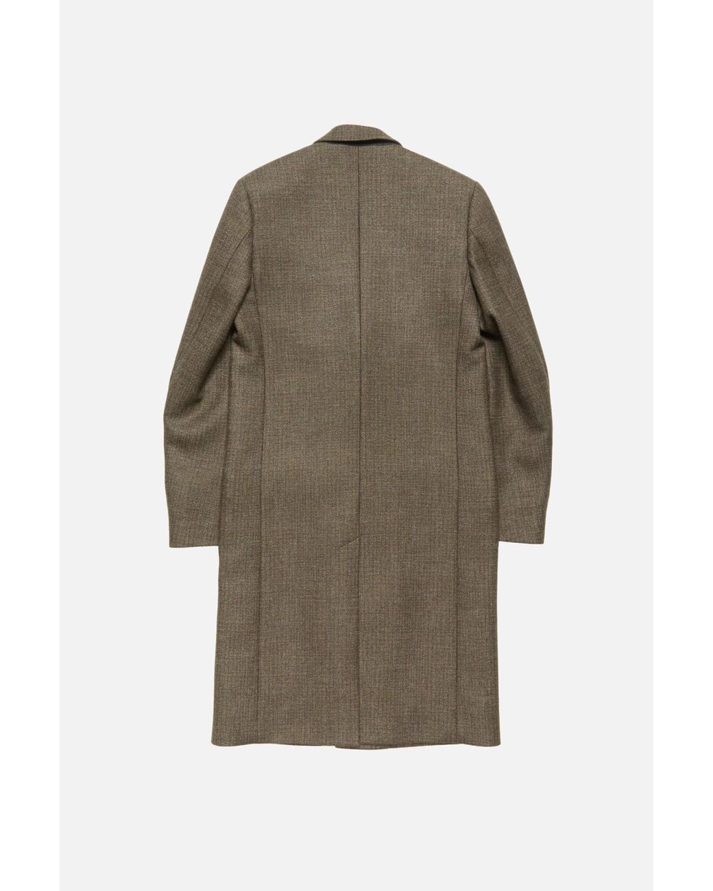 Acne Brown Wool Single-Breasted Coat for men