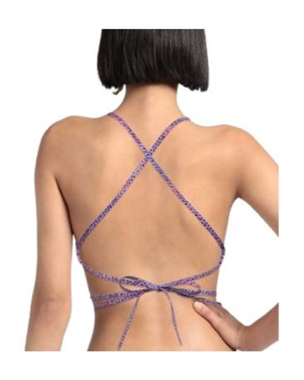 Isabel Marant Purple Print Triangle Bikini Top