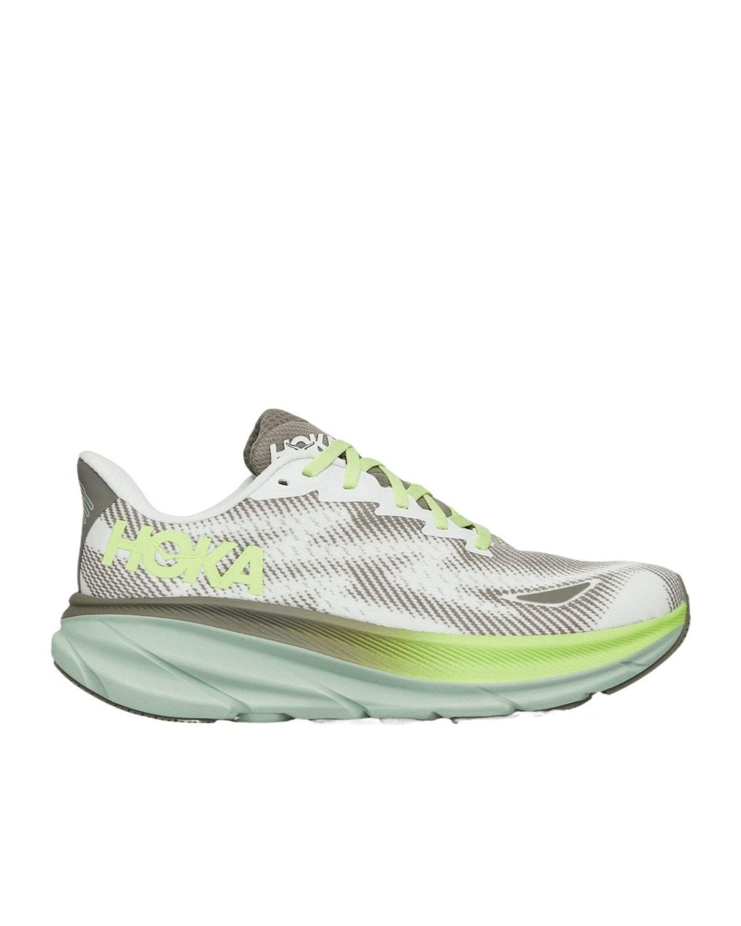 Hoka One One Green Clifton 9 Gtx Lace-Up Sneakers for men