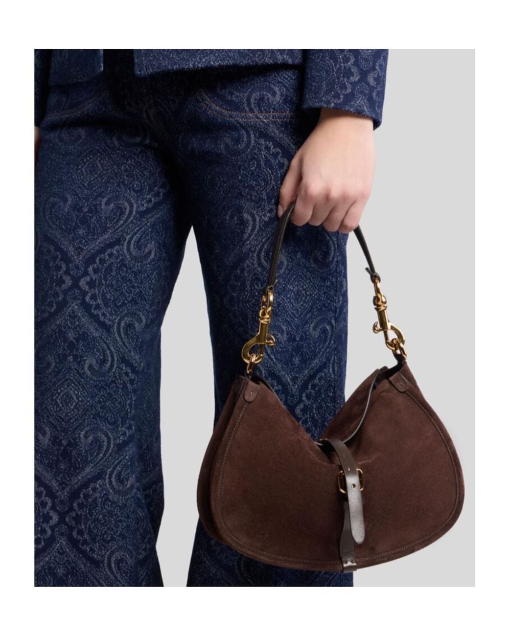 Etro Brown Buckled Crossbody Bag