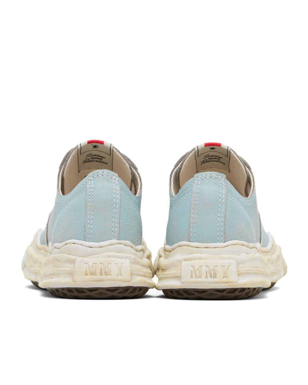 Maison Mihara Yasuhiro Blue 'Hank' Og Sole Shrink Leather Low-Top Sneakers for men