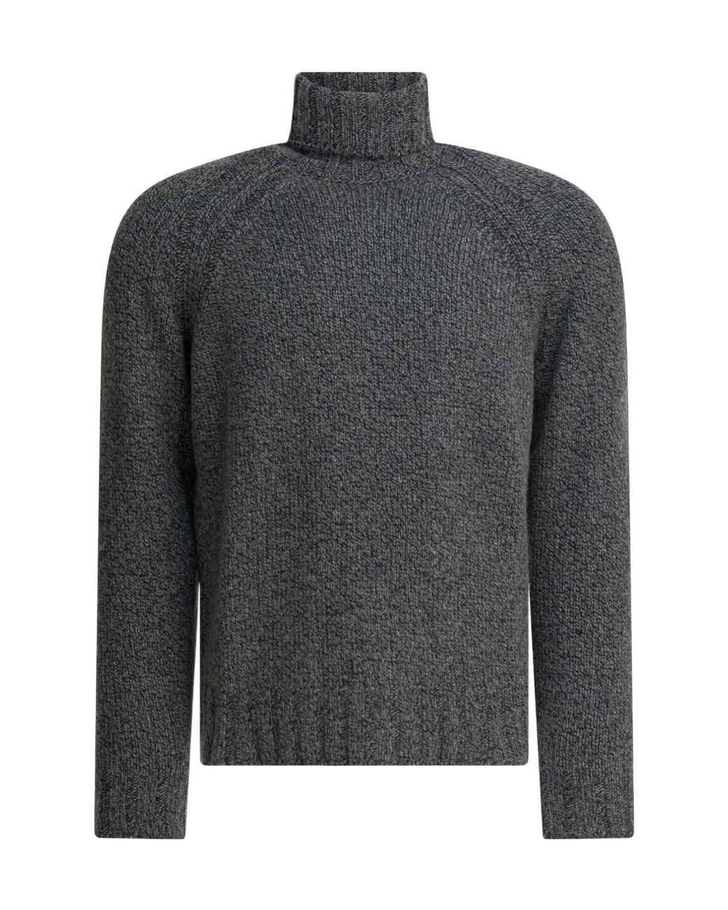 Zegna Gray Turtleneck Knitted Jumper for men