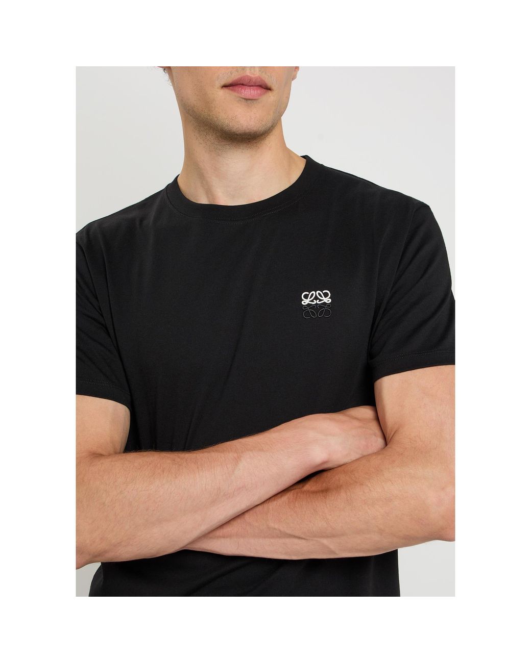 Loewe Black Short-Sleeve Crew-Neck T-Shirt for men