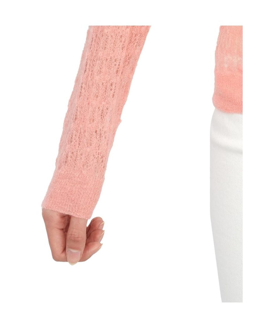 Max Mara Pink Long-Sleeved Round-Neck Sweater