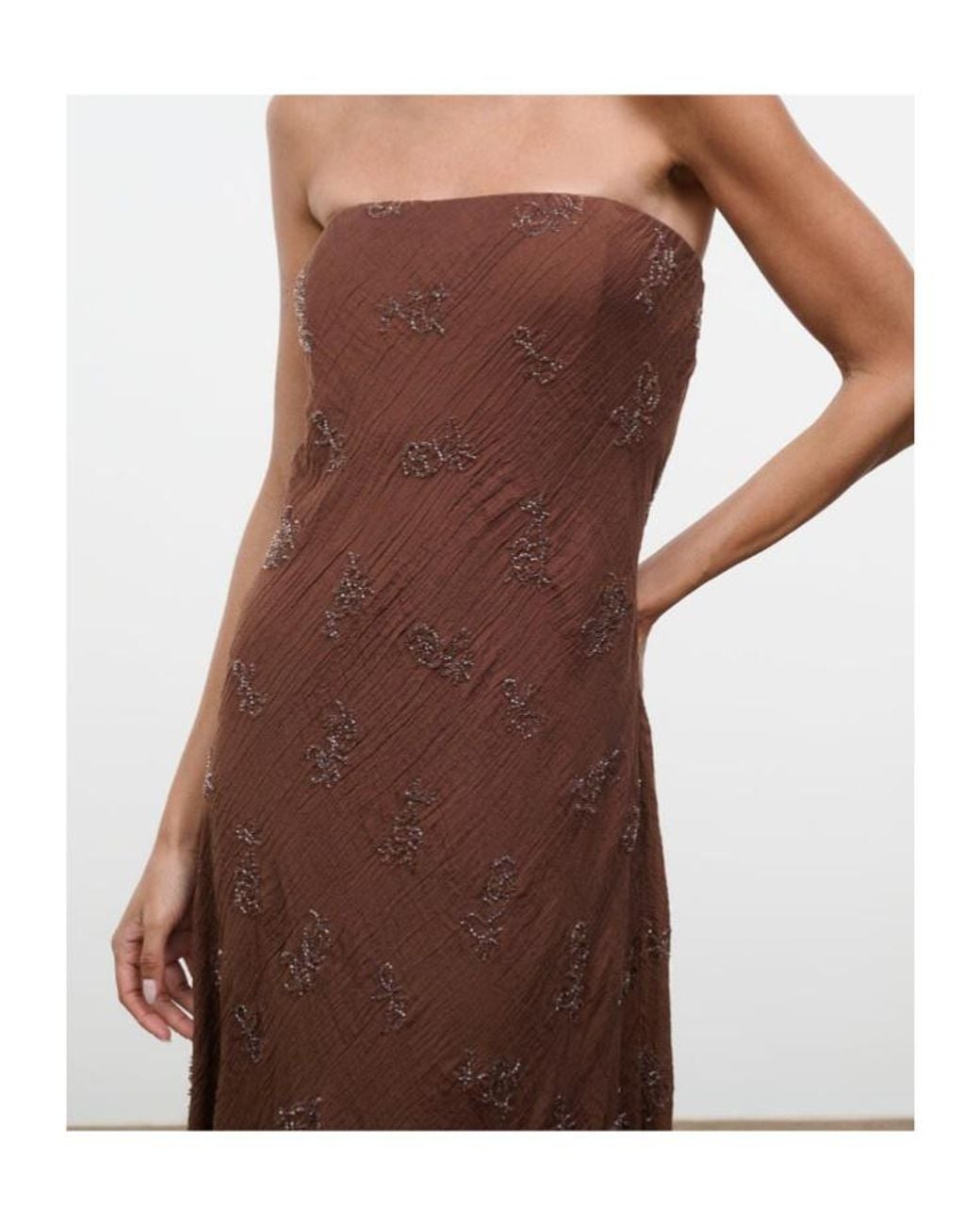 Staud Brown Cassie Dress Cedar