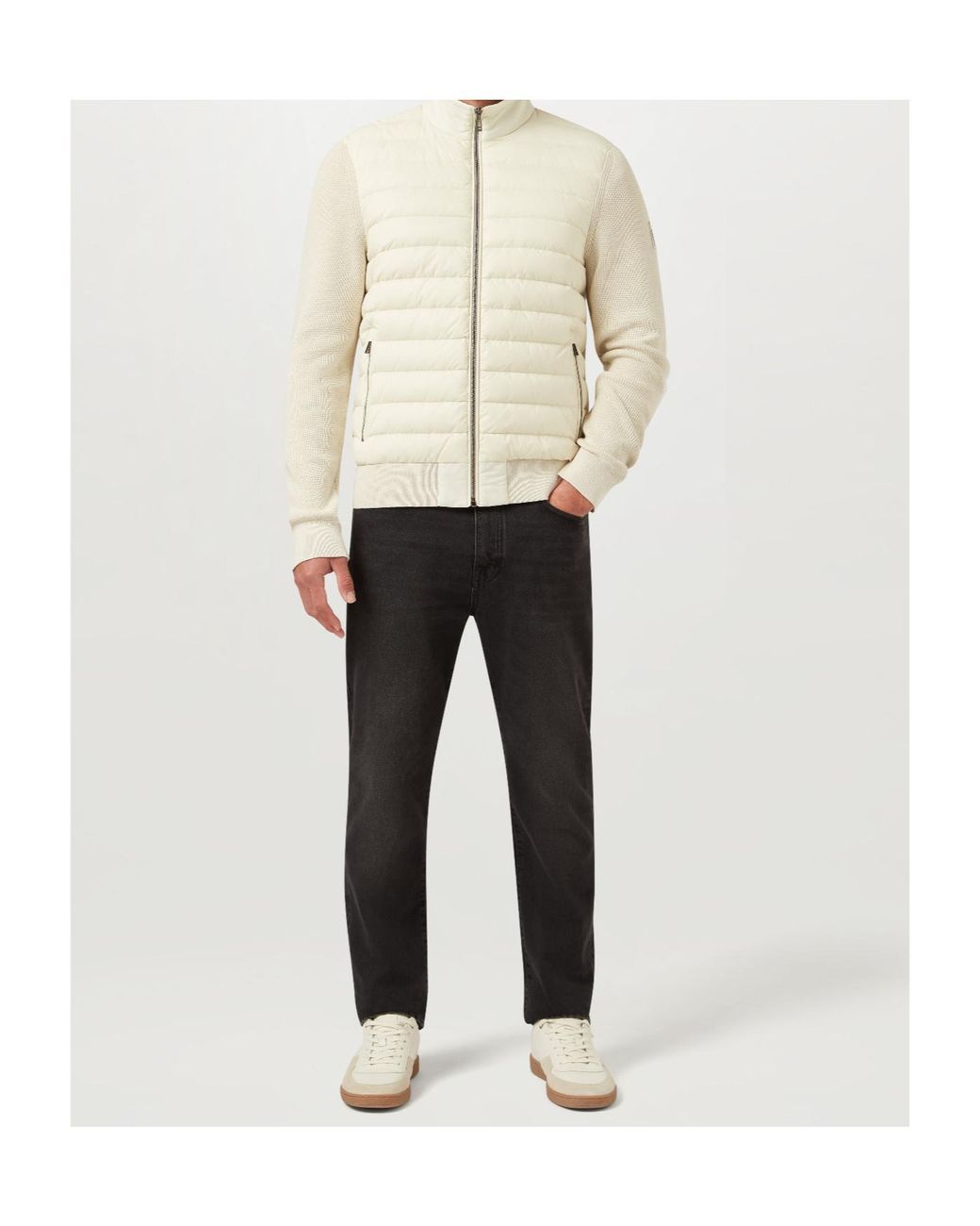 Belstaff Natural Quilted Down Jacket for men