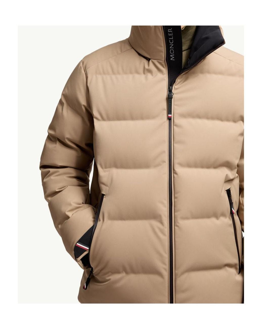 Moncler Natural Grenoble Montgetech Hooded Down Ski Jacket for men