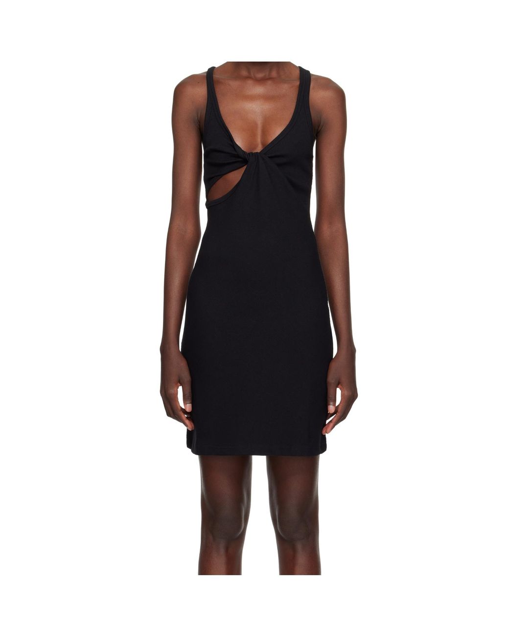 Courreges Black Courrèges Twist 90's Cut-Out Detailed Mini Dress