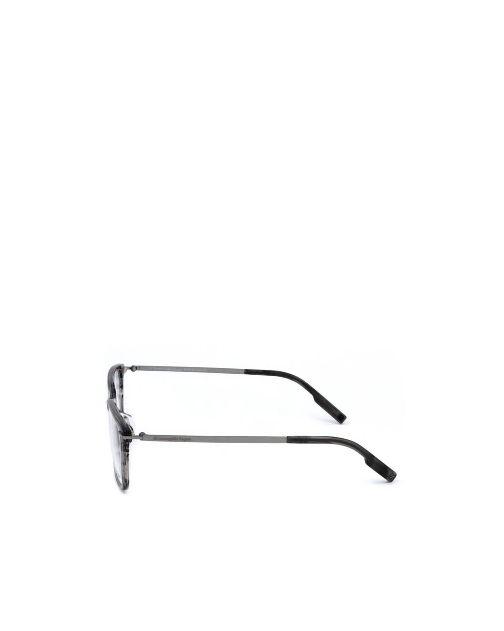 Zegna White Rectangle Frame Glasses for men