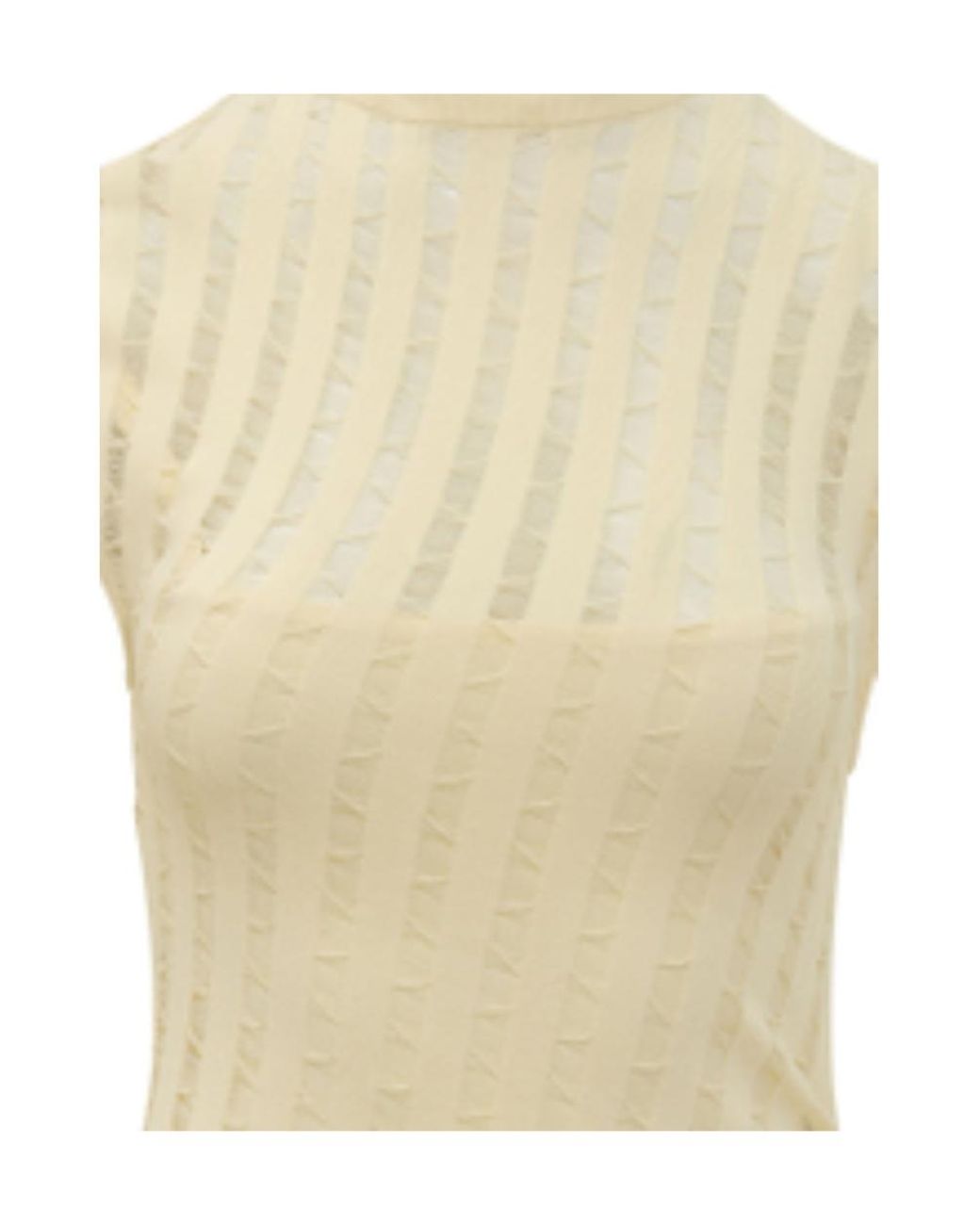 IRO Natural Aysson Openwork Knit Midi Dress