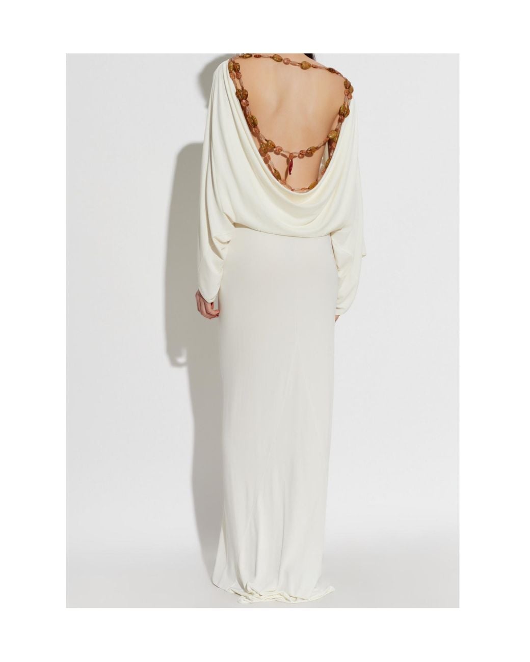 Cult Gaia White Long-Sleeved Dress