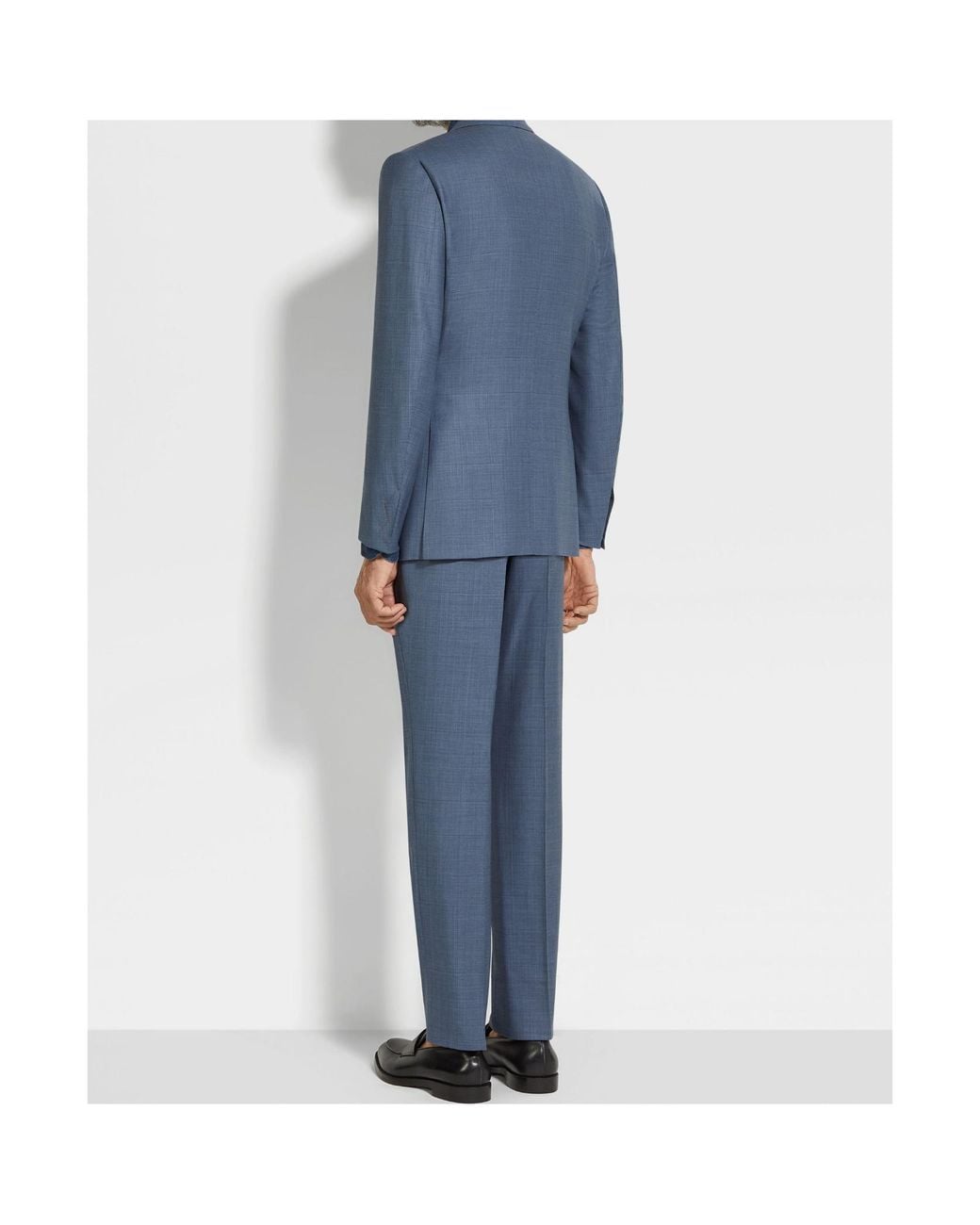 Zegna Blue Single-Breasted Suit for men