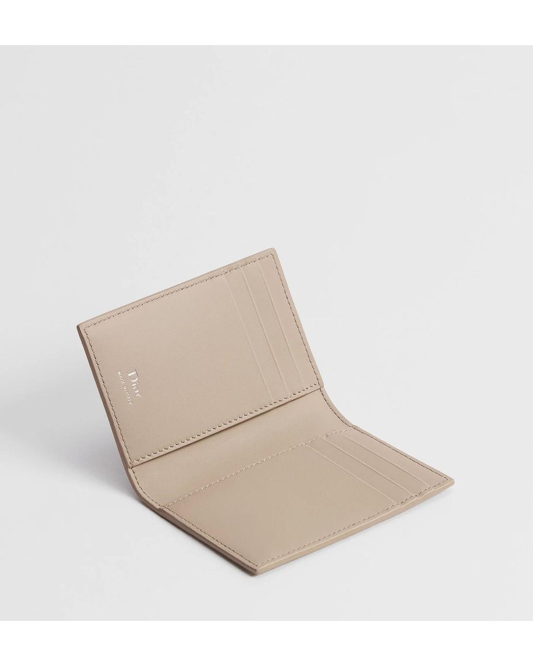 Dior Natural Bifold Card Holder for men