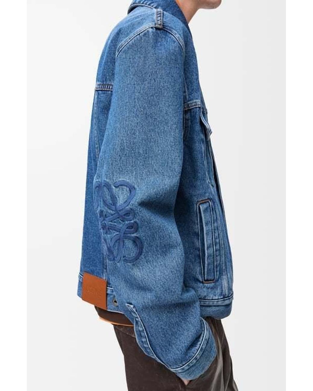 Loewe Blue Anagram Buttoned Jacket for men