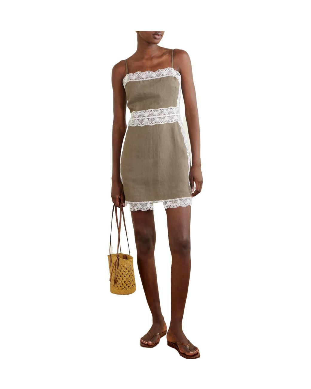 Staud Gray Cami Mini Dress
