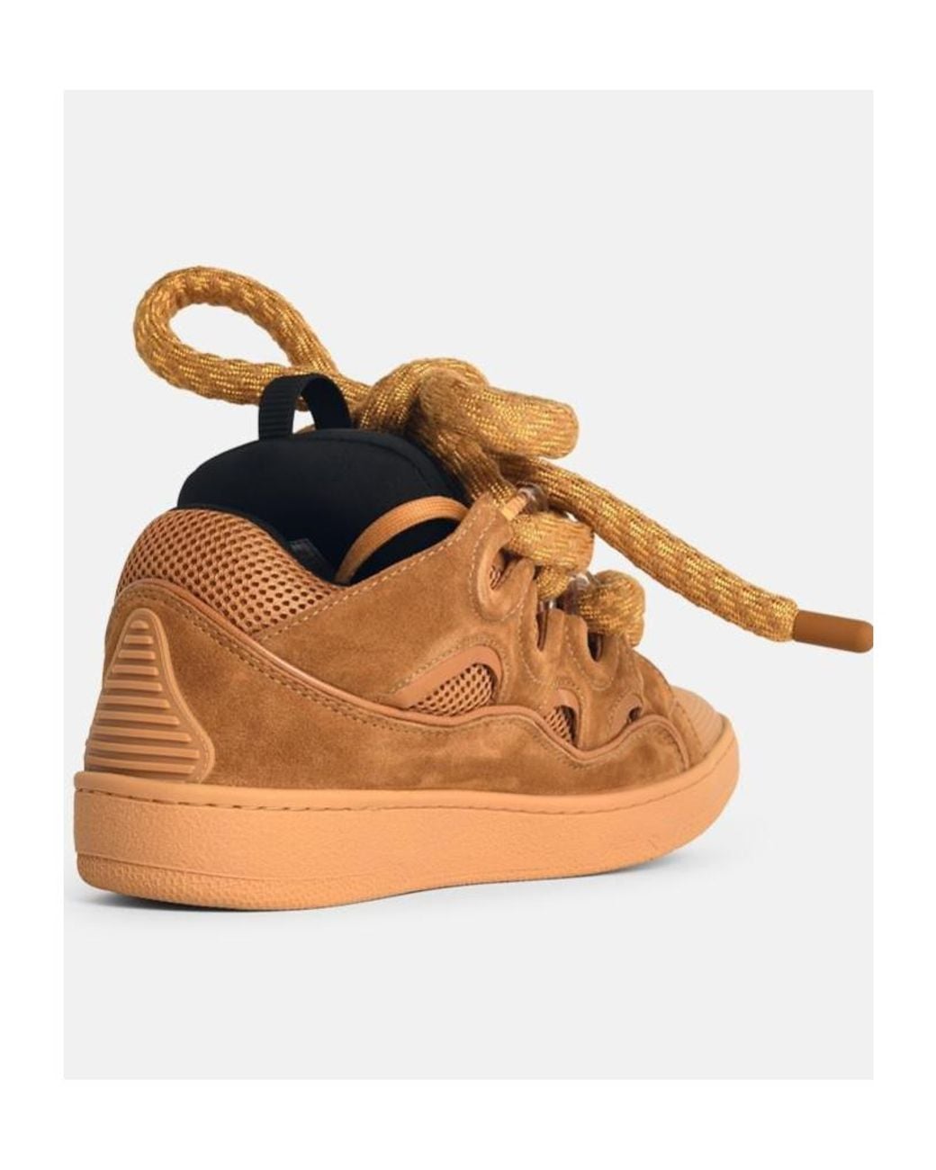 Lanvin Brown Curb Lace-Up Sneakers