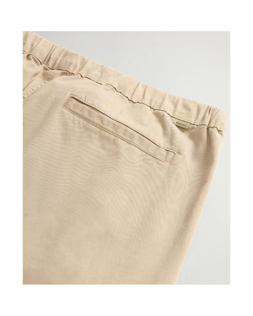 Woolrich Natural Belted Cargo Trousers for men