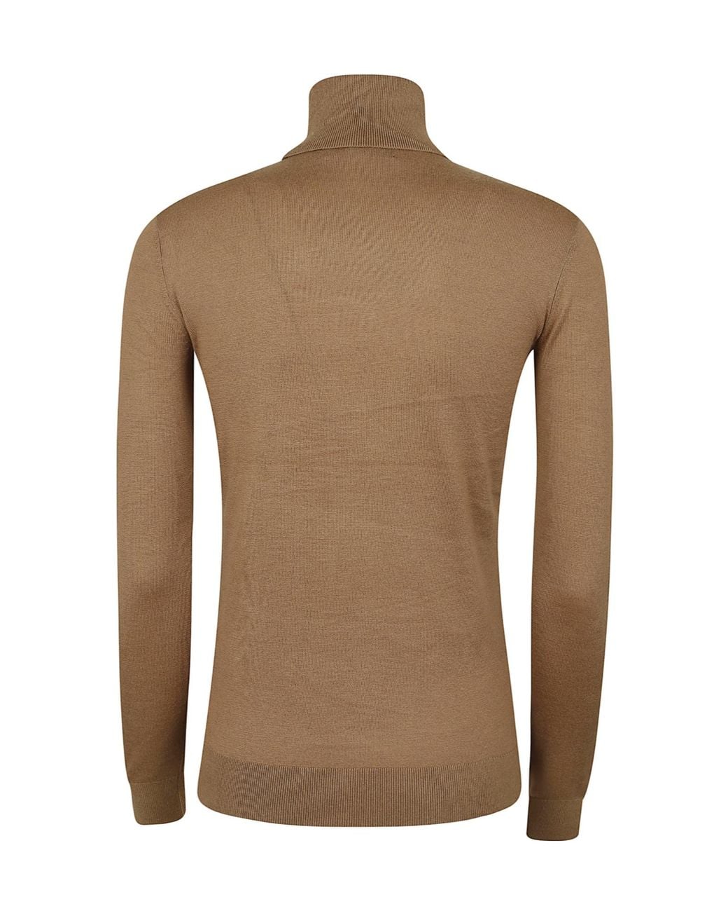 Ralph Lauren Brown Lauren Ribbed Turtleneck Knitted Sweater