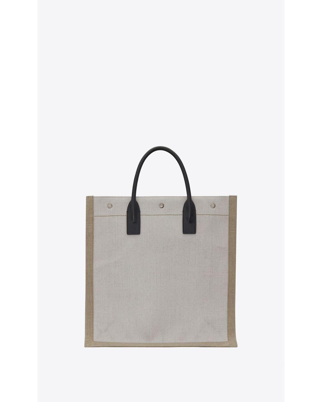 Saint Laurent Gray Logo-Print Tote Bag
