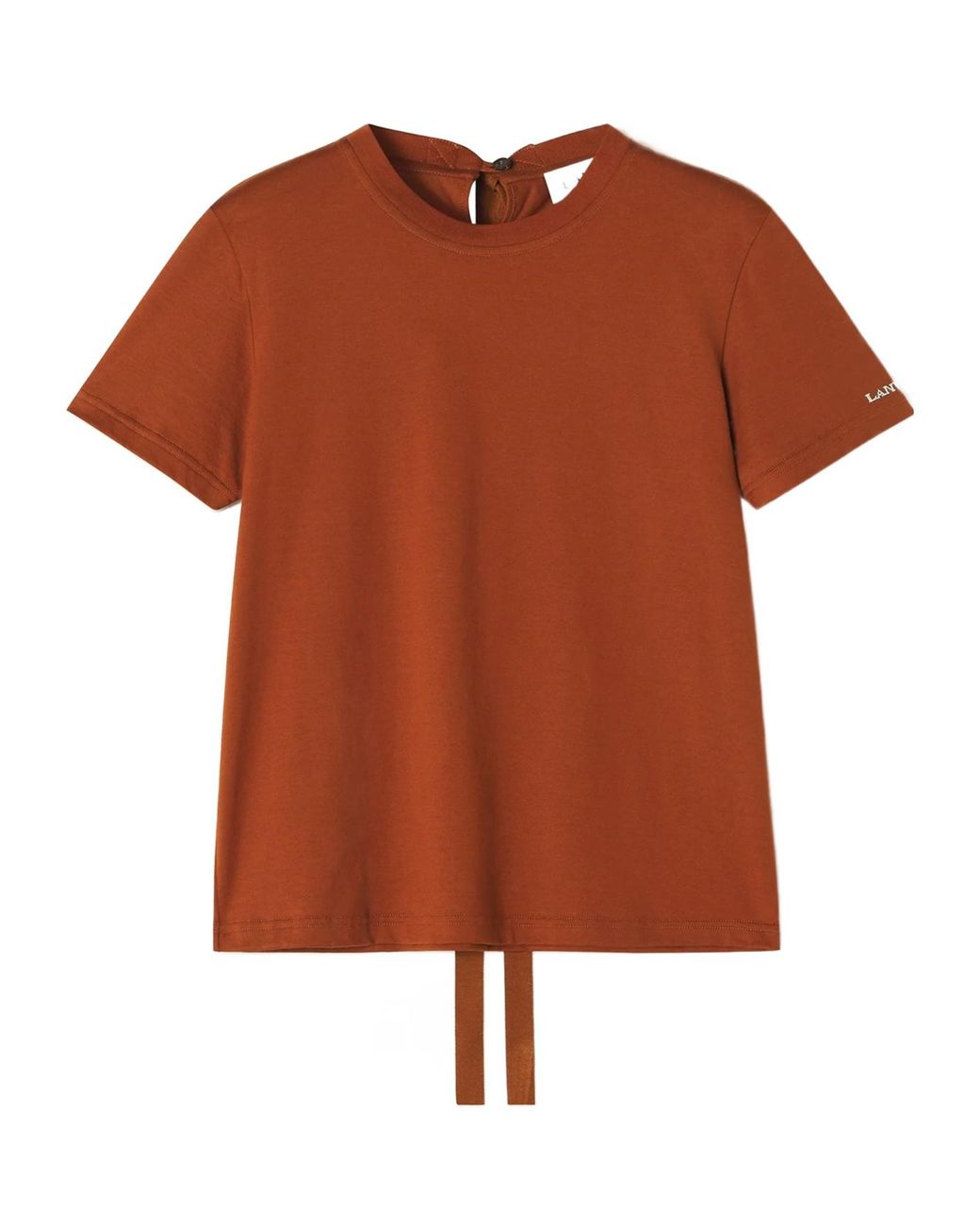 Lanvin Brown Tie-Detail Top