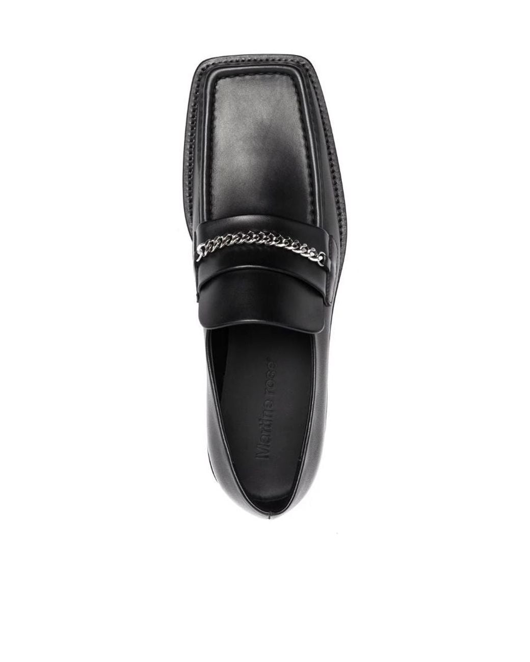 Martine Rose Black Chain-Detail Loafers