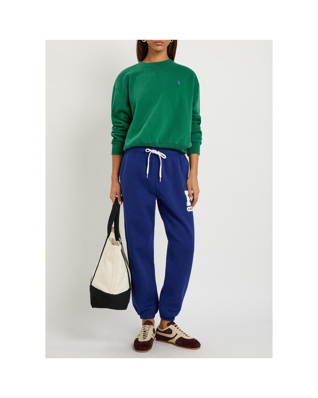 Polo Ralph Lauren Green Crew-Neck Cotton Sweatshirt