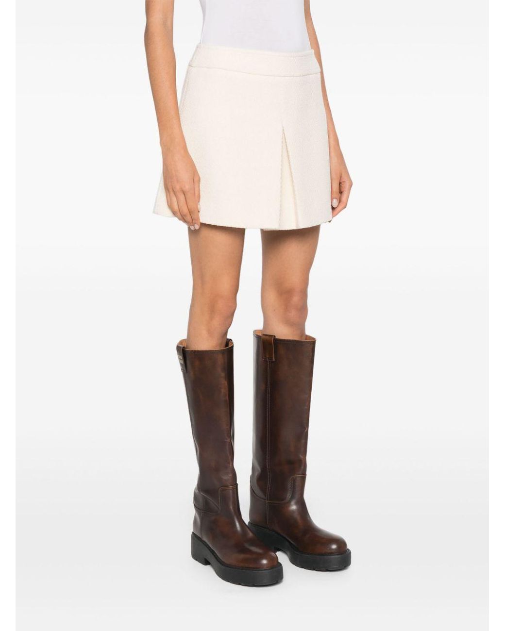 Céline Natural Trapeze Mini Skirt