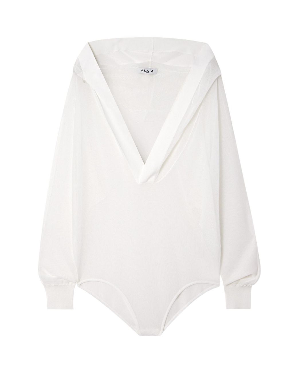Alaïa White Hooded Jumpsuit