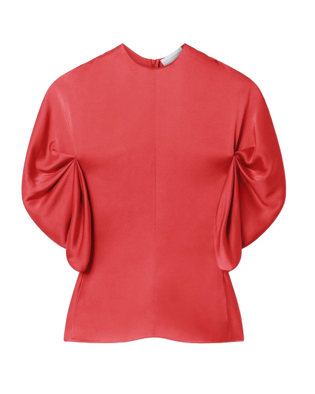 Stella McCartney Red Draped-Sleeve Blouse