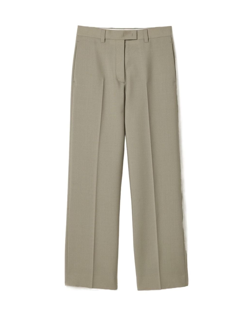 Miu Miu Gray Mohair-Wool Tailored Trousers