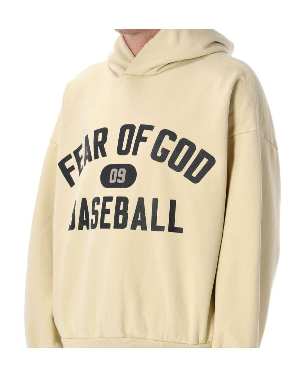 Fear Of God Natural 09 Baseball Logo Hoodie for men