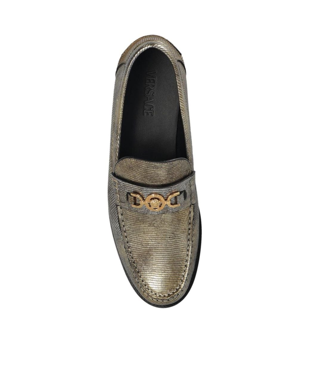Versace Gray Medusa '95 Embossed Loafers for men