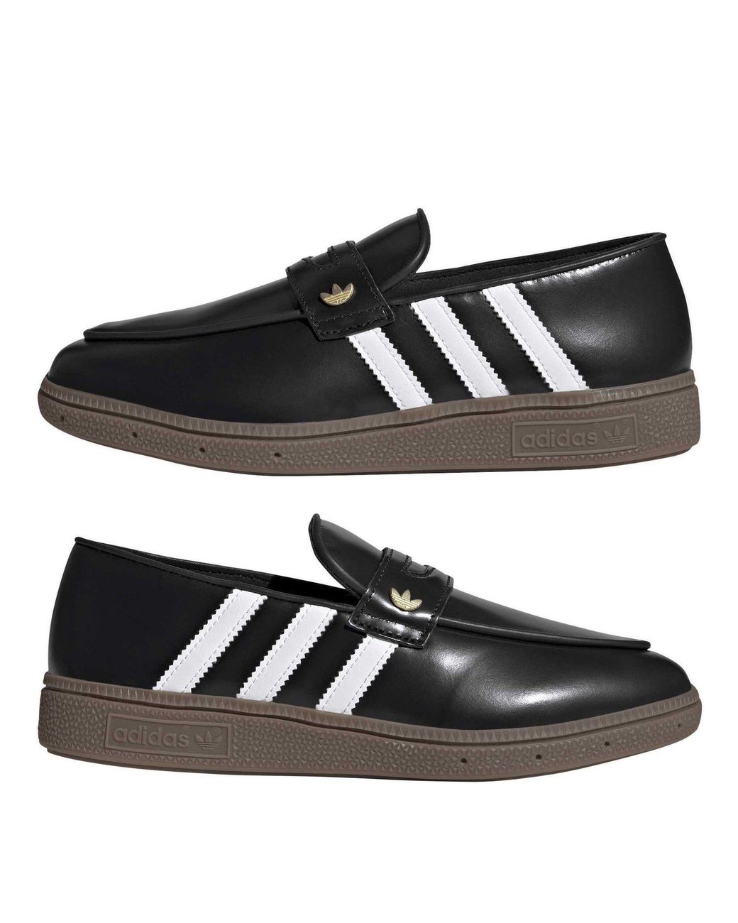 Adidas Originals Black Leather Slip-On Loafer Sneaker