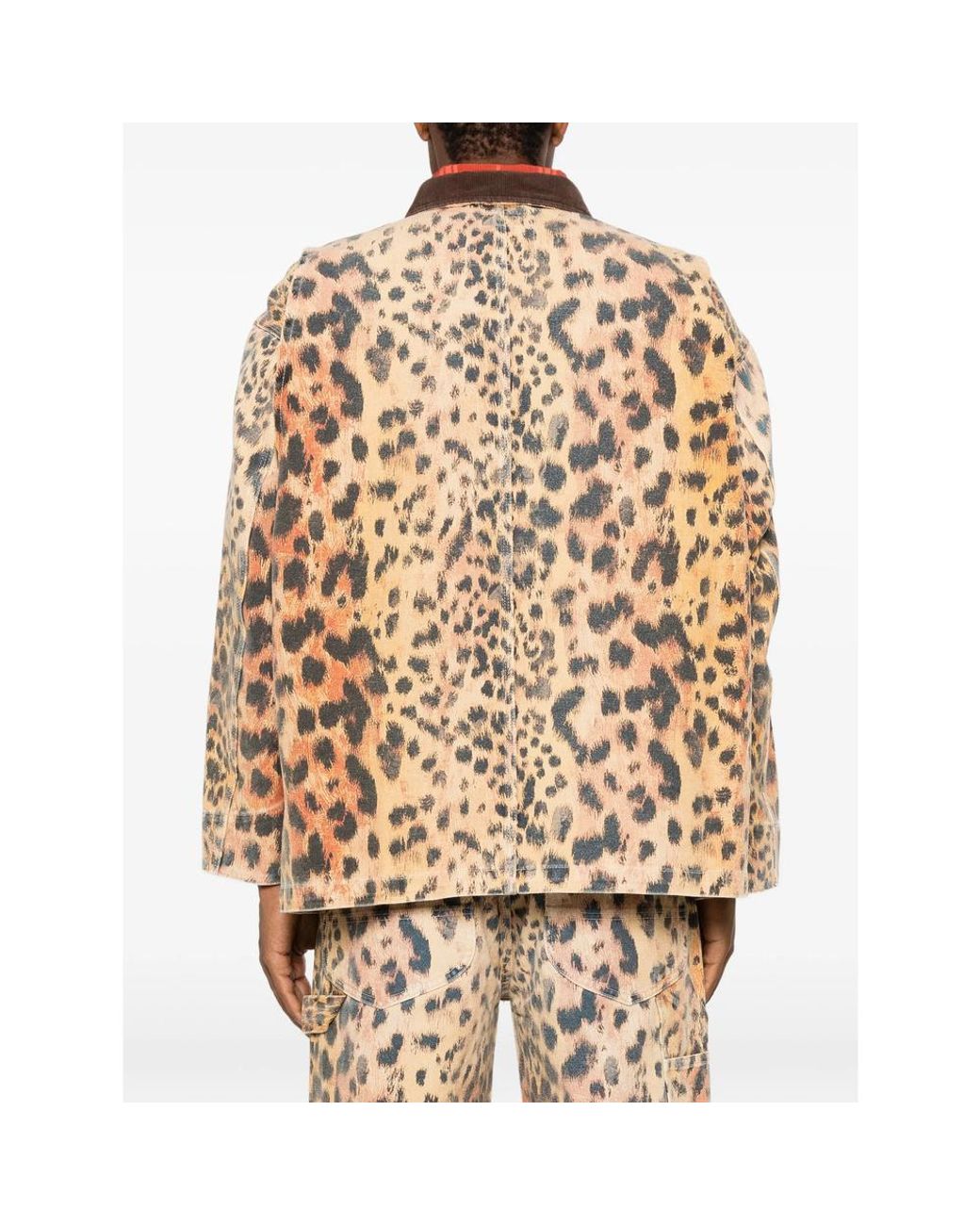 R13 Natural Relaxed Printed Chore Jacket