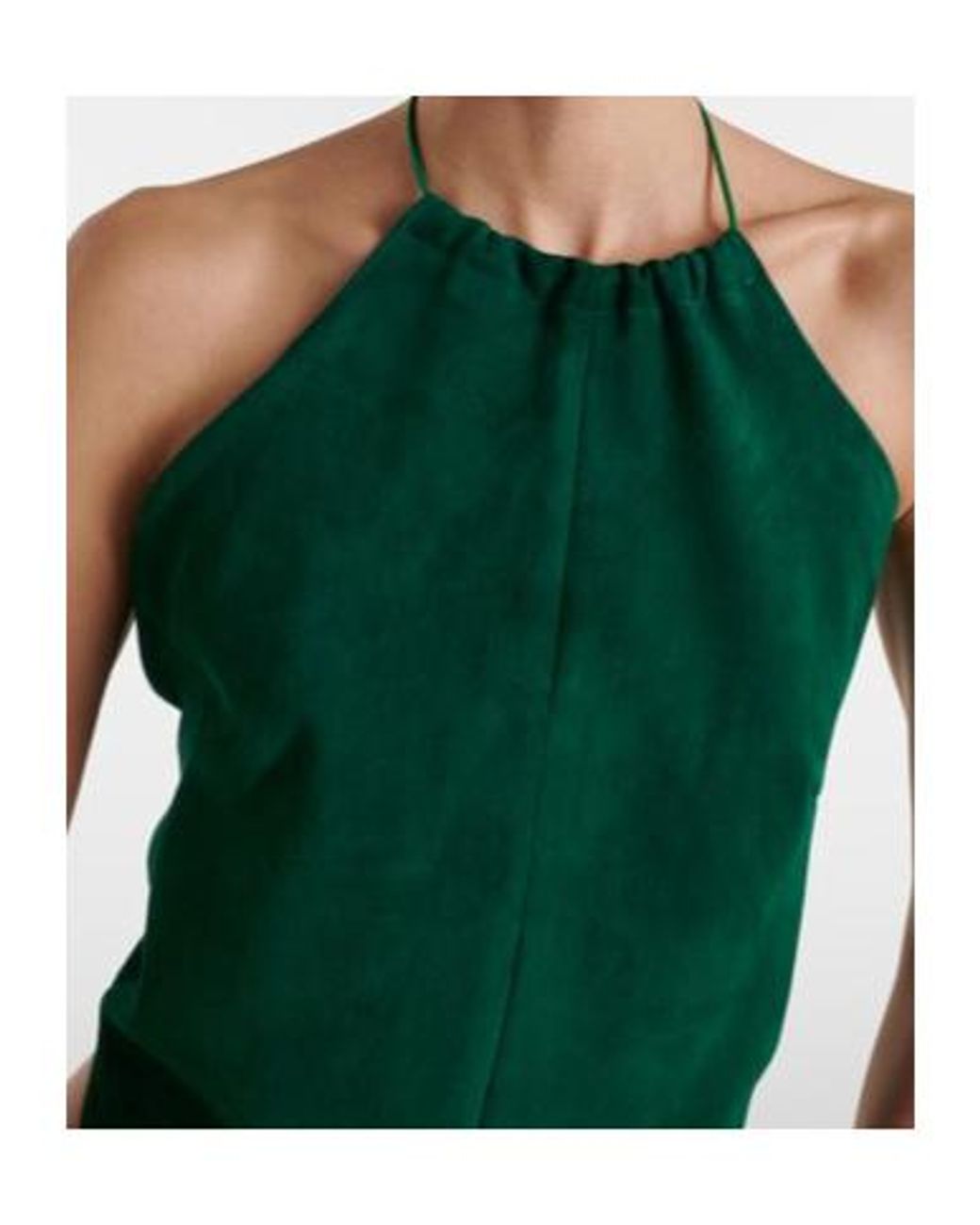 Stouls Green Rosie Halterneck Suede Top