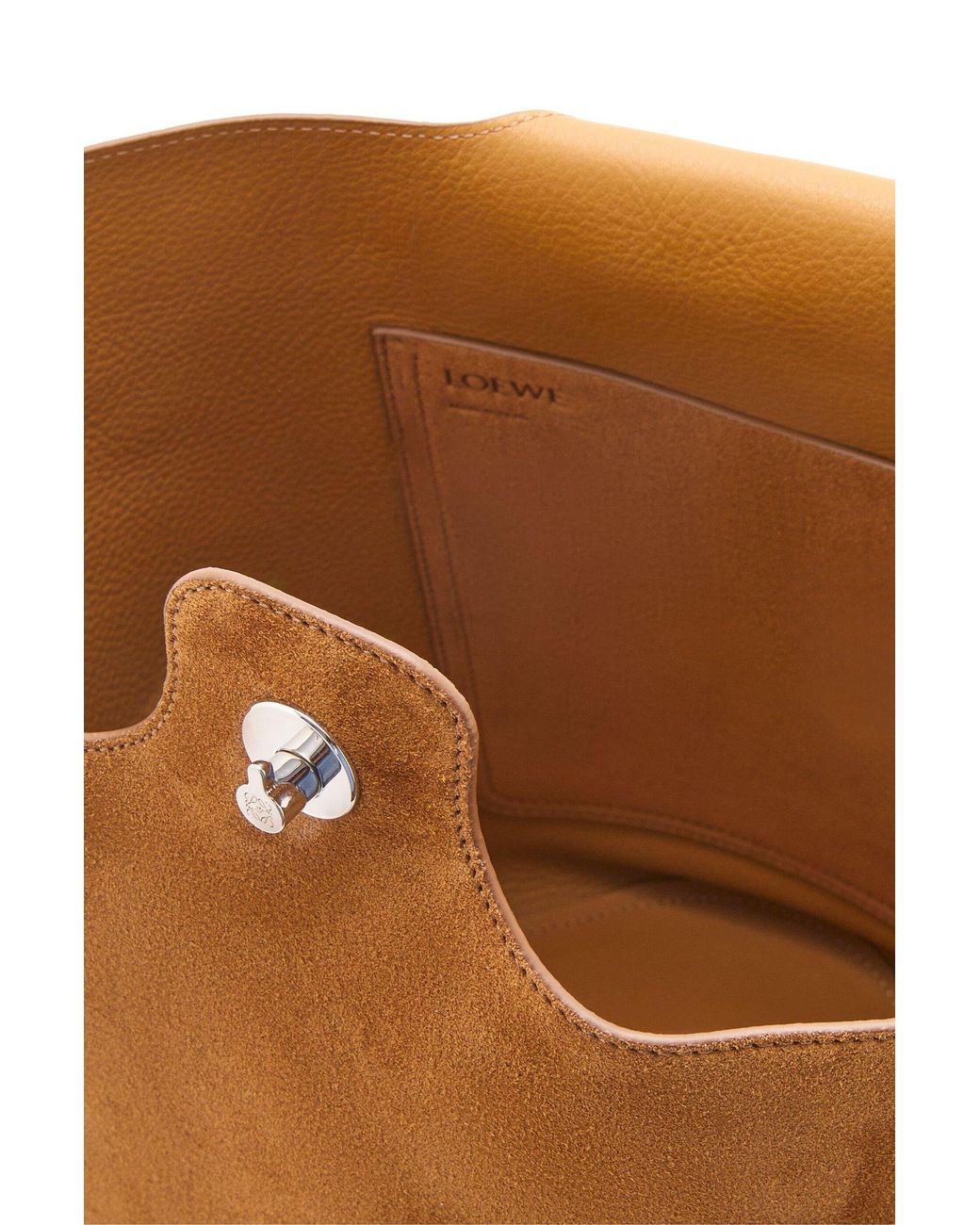 Loewe Brown Large Pebble Bucket Bag for men