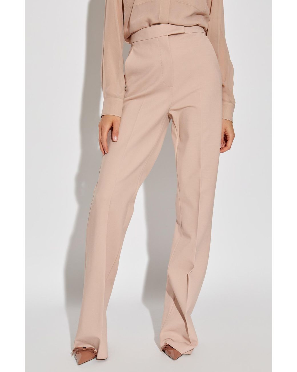 Max Mara Natural Norcia Flared Trousers
