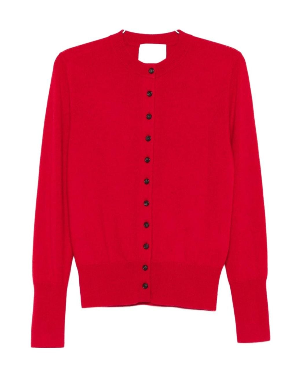 Lisa Yang Red Button-Front Cardigan