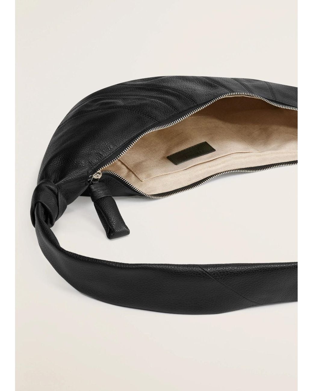 Lemaire Gray Croissant Zipped Medium Shoulder Bag