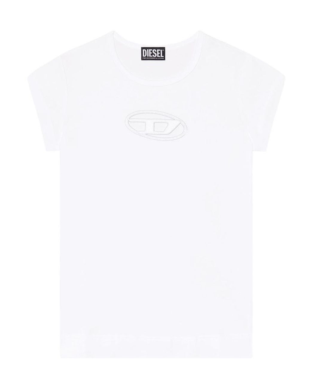 DIESEL White T-Angie Cut-Out T-Shirt