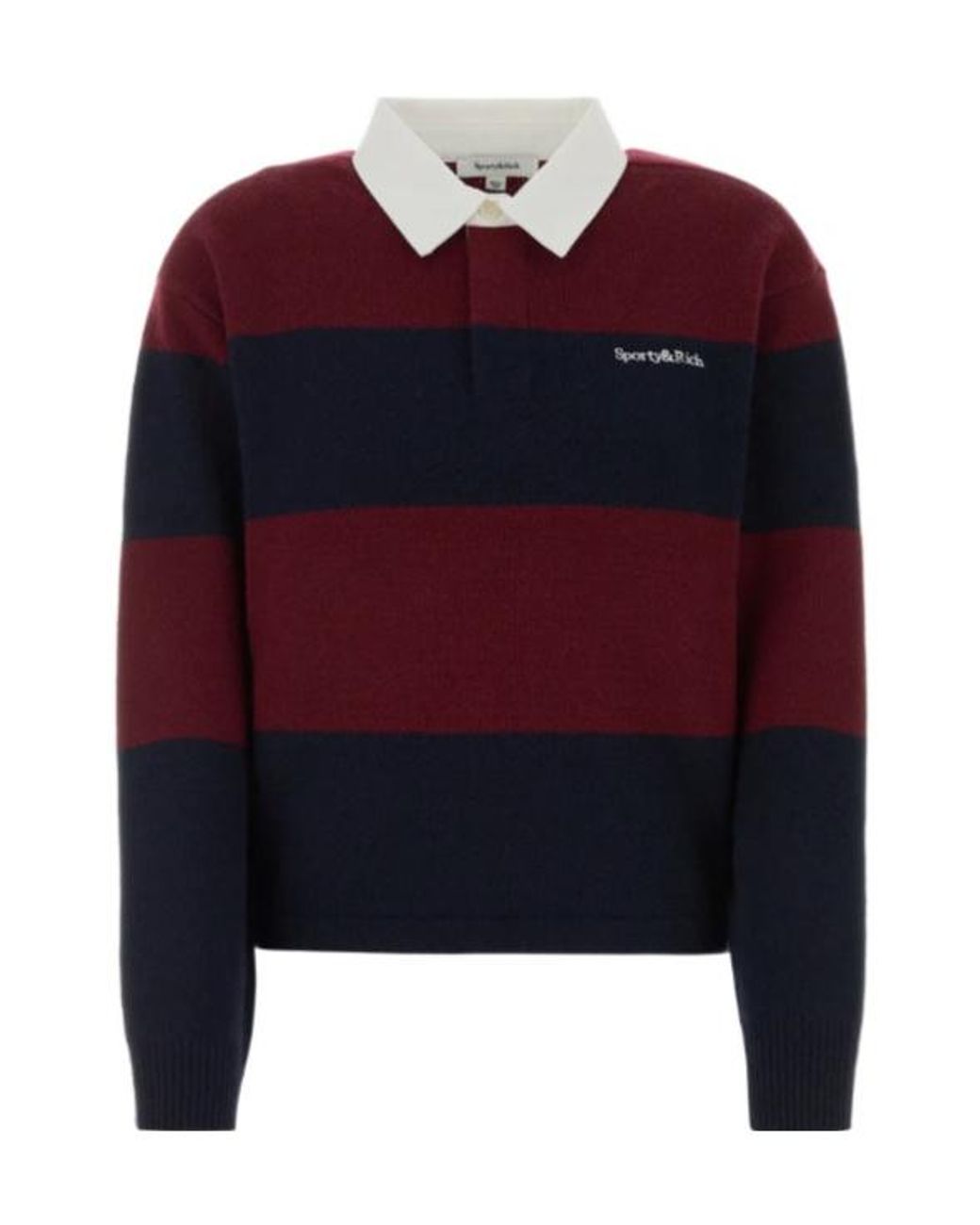 Sporty & Rich Red Polo Neck Sweater for men