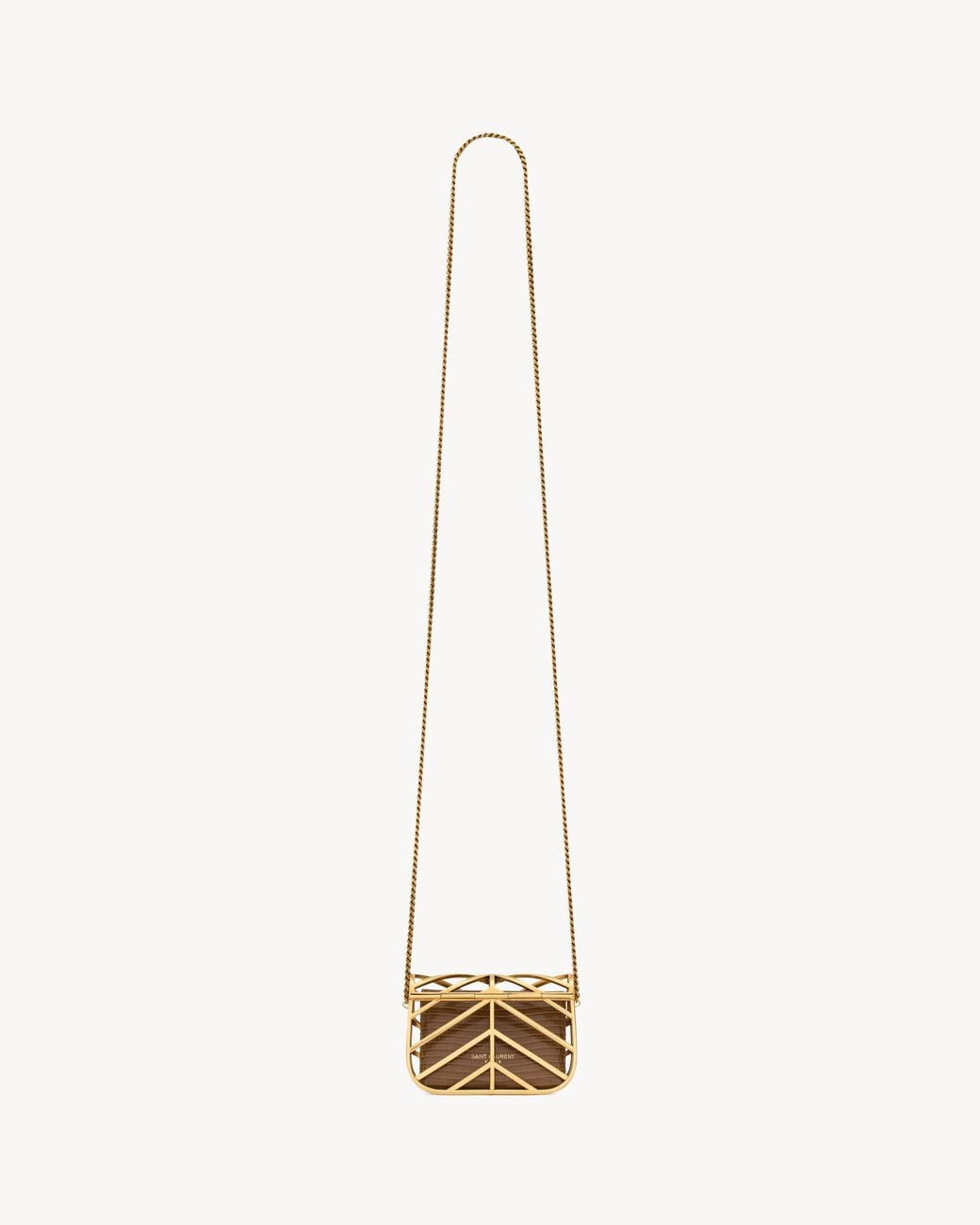 Saint Laurent Metallic Loulou Micro Minaudiere