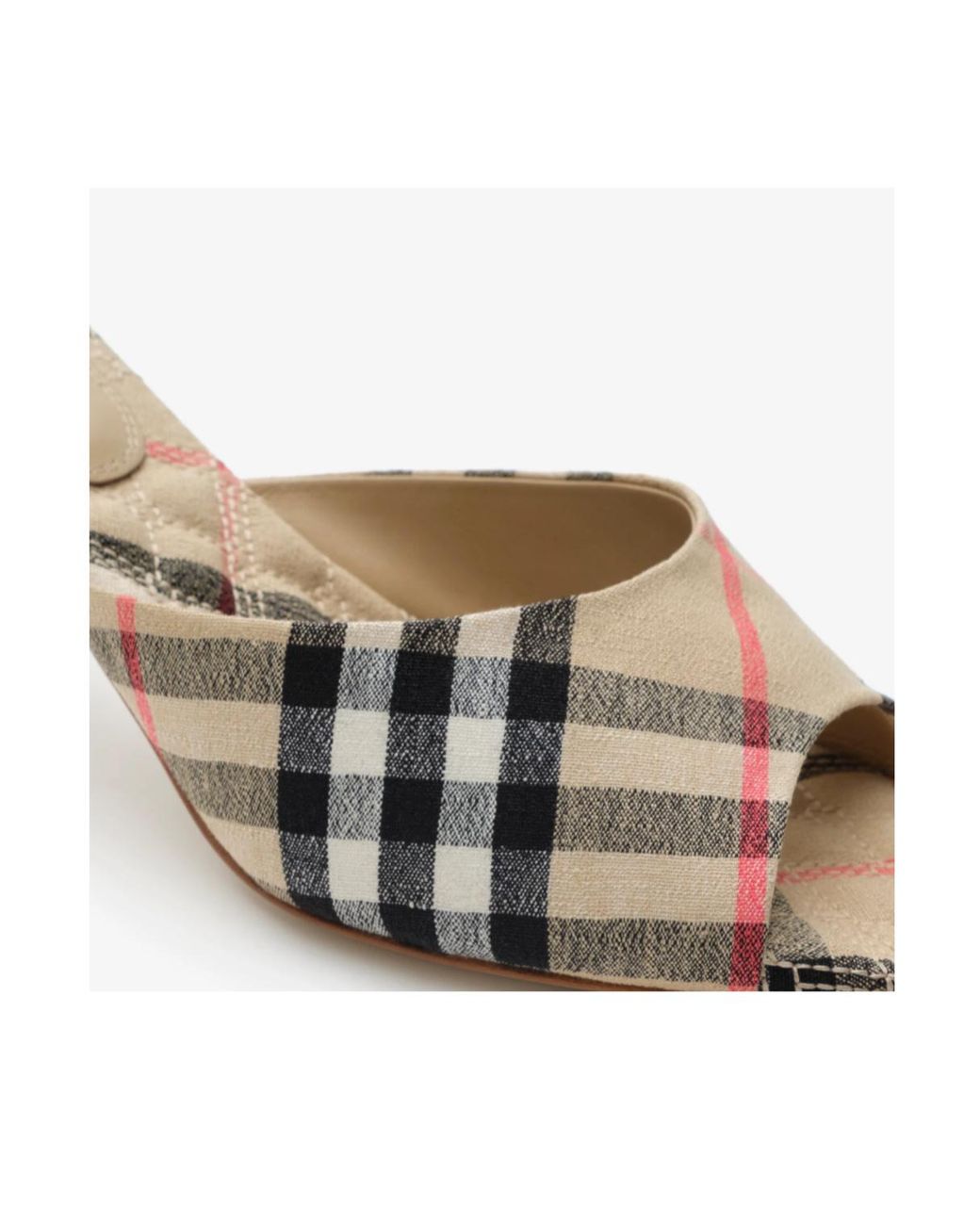 Burberry Multicolor Check Mews Low Sandals