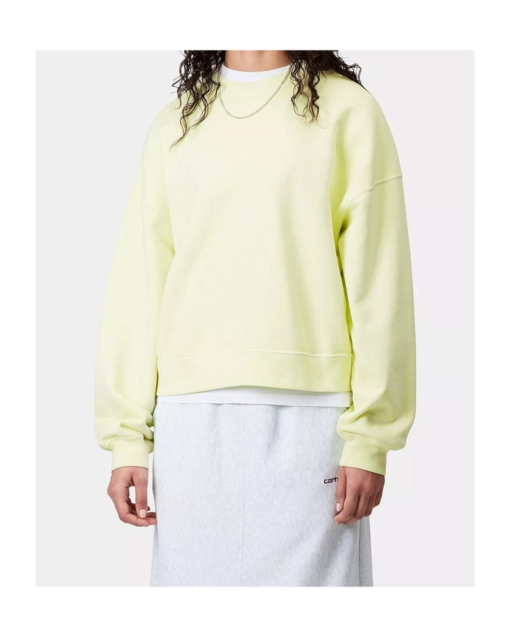 Carhartt Yellow Logo-Embroidered Sweatshirt