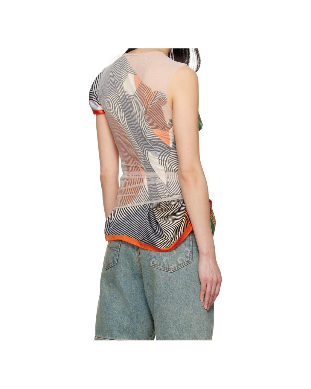 MARINE SERRE White Layered Top