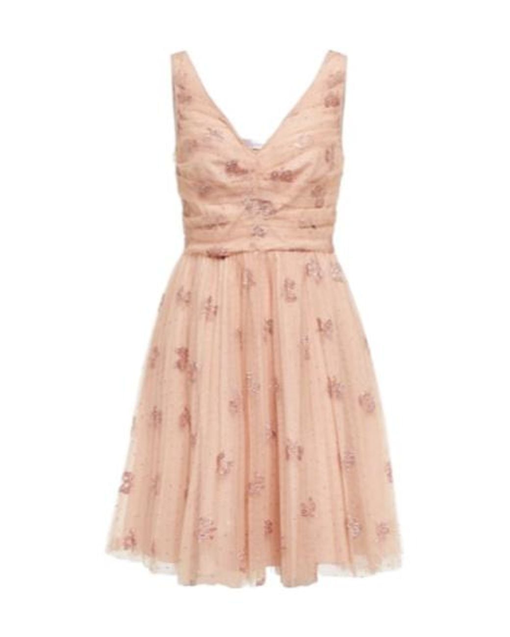 RED Valentino Pink Glitter Tulle Minidress