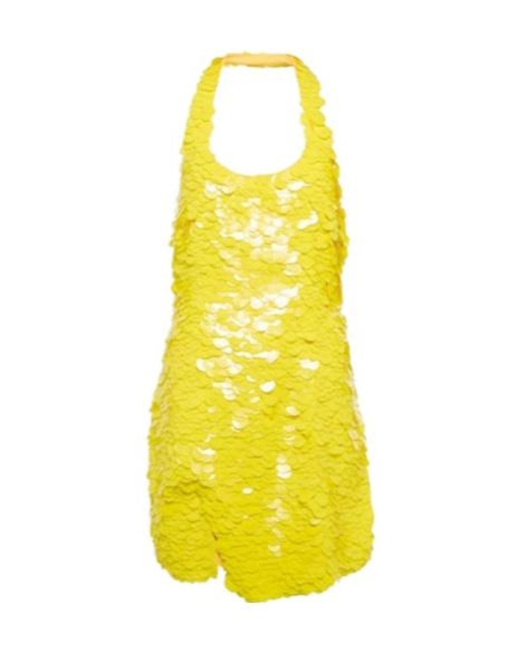 The Attico Yellow Allium Sequined Minidress