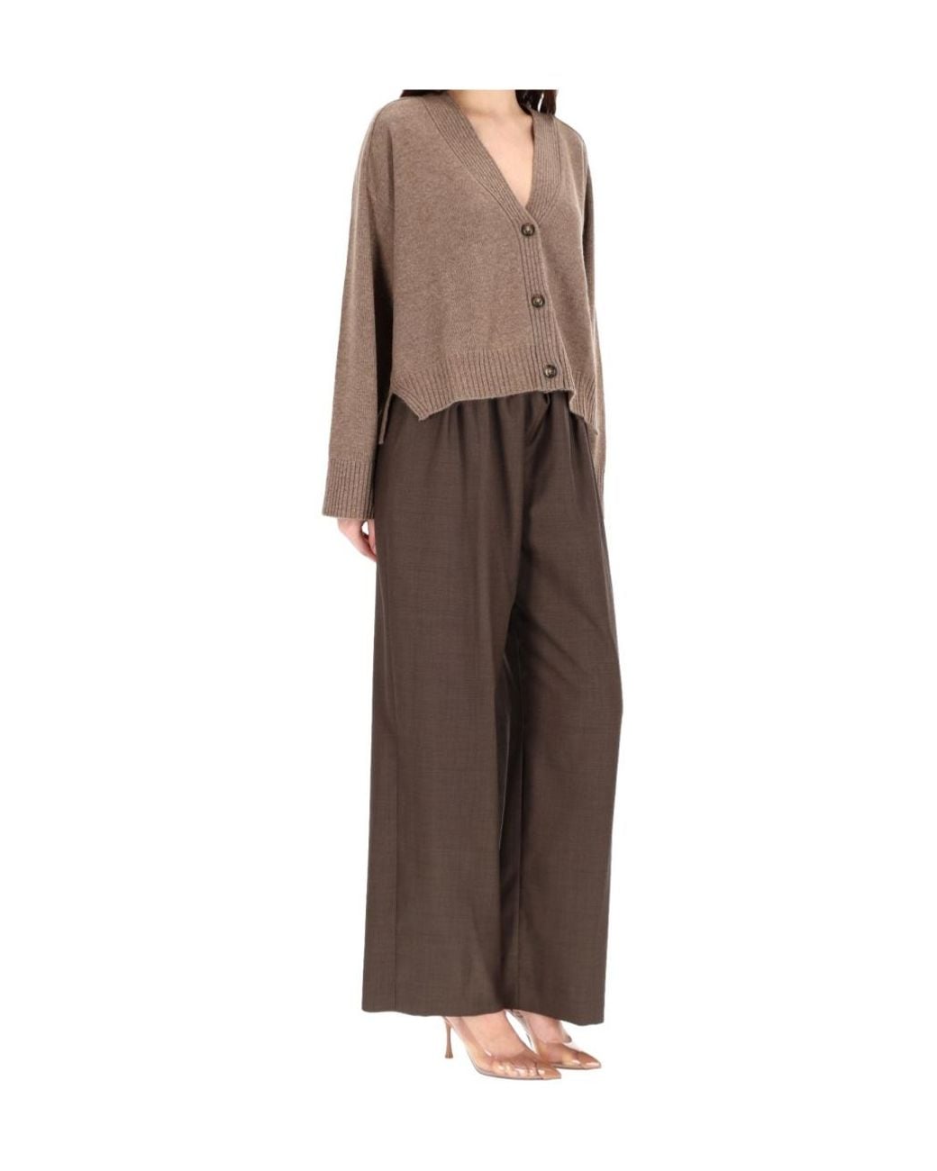 Loulou de Saison Brown Kaia V-Neck Cardigan