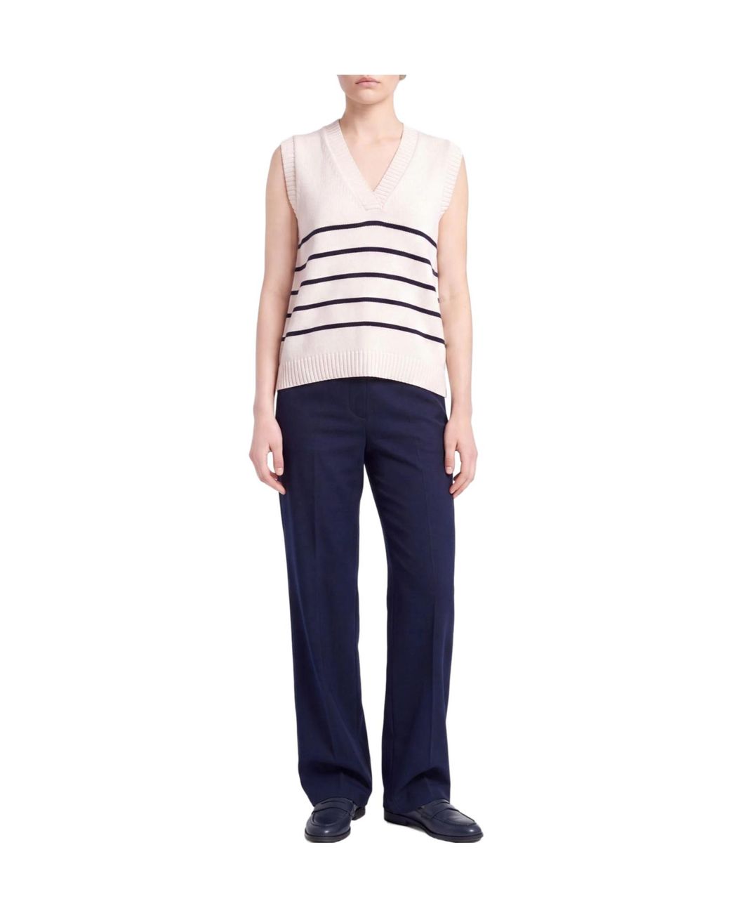 Max Mara White Sleeveless Knitted Top